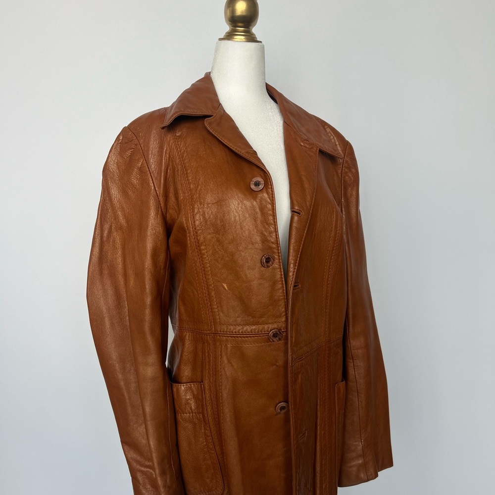 Brown “The Mens Store” Leather Coat made in Canada